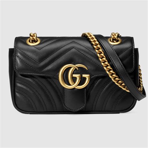 gucci black bag gg|Gucci marmont mini bag black.